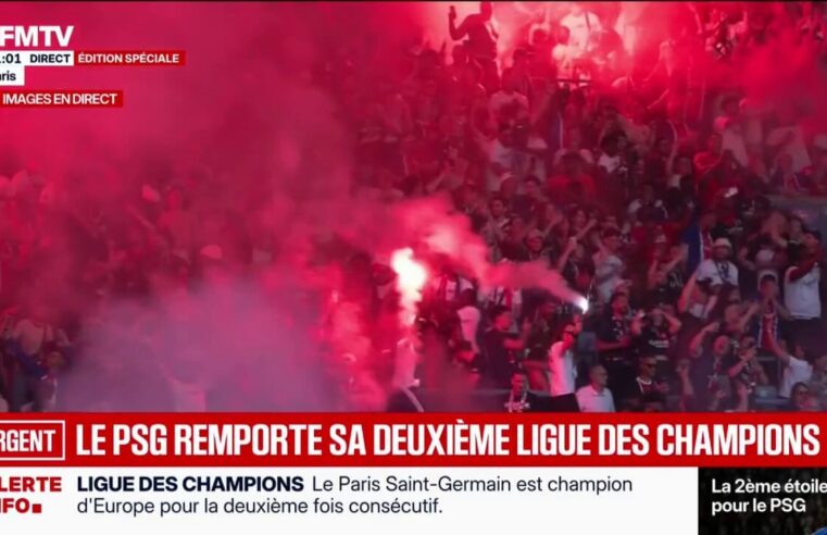 Le psg sacre champion d&rsquo;europe : la capitale en liesse