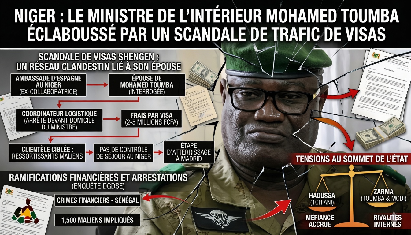 Une affaire de trafic de visas ébranle le ministre de l’Intérieur nigérien
