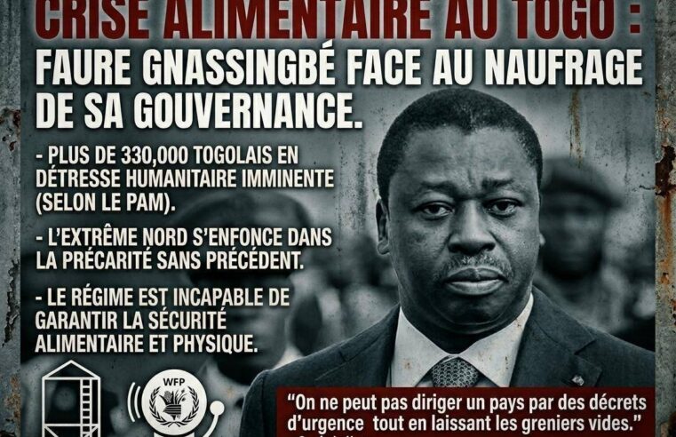 Le nord du Togo face à une crise alimentaire aiguë : l&rsquo;exécutif sous examen