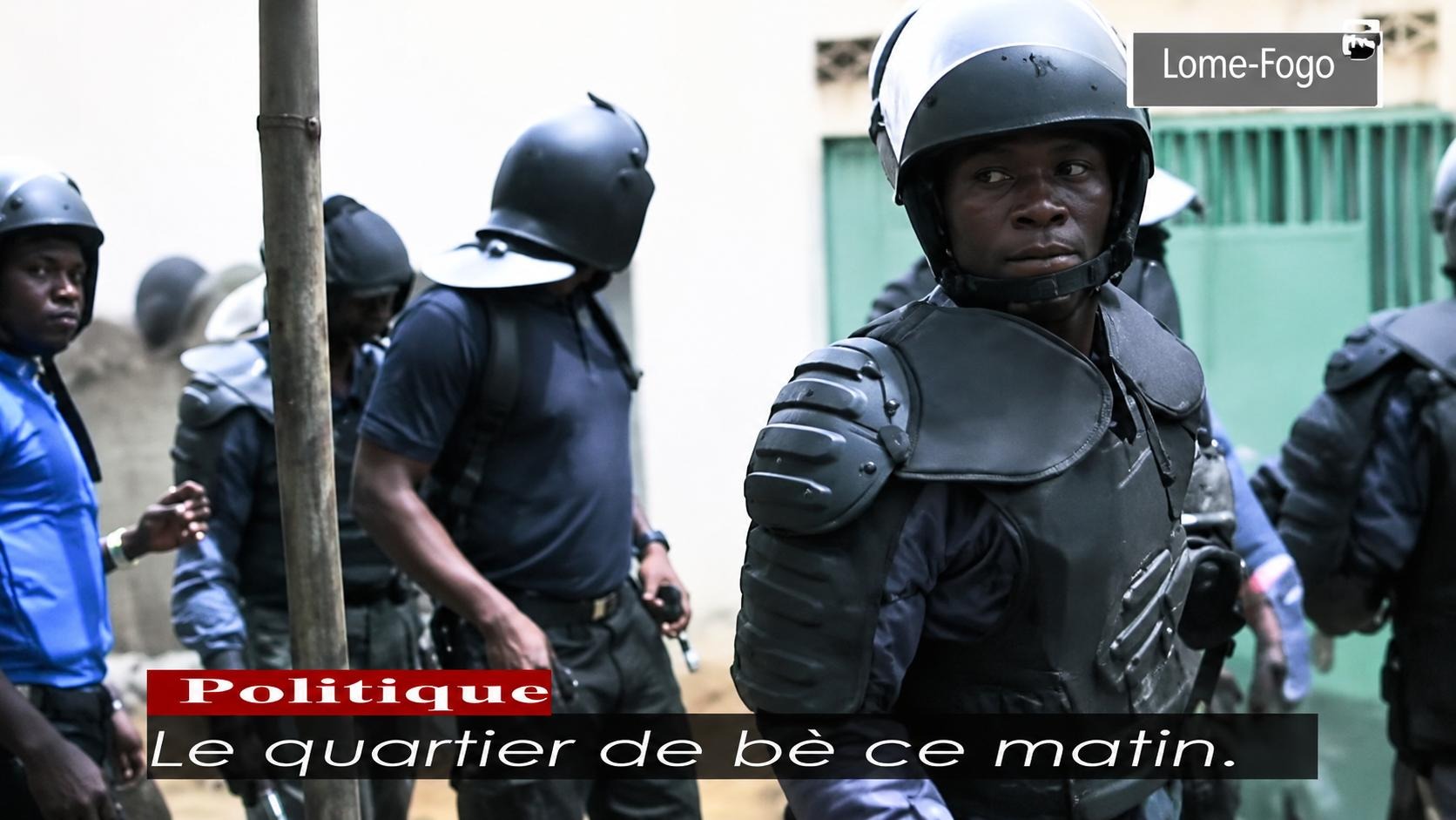 Soldat togolais en intervention musclée