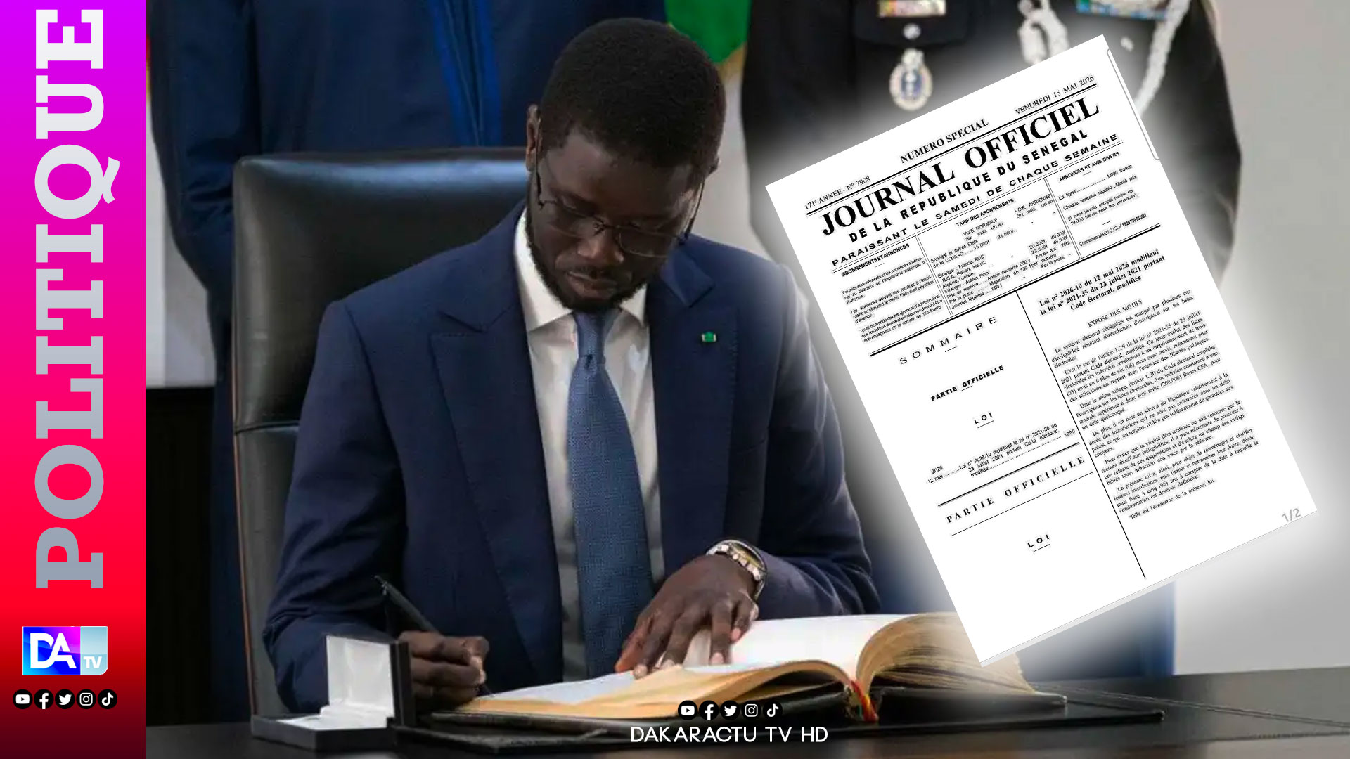 Réforme du Code électoral au Sénégal : Bassirou Diomaye Faye durcit les règles d’inéligibilité