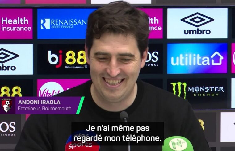 Football : andoni iraola salue le titre d&rsquo;arsenal malgré le match nul de bournemouth