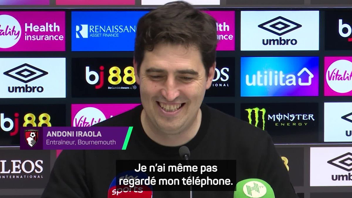 Football : andoni iraola salue le titre d&rsquo;arsenal malgré le match nul de bournemouth