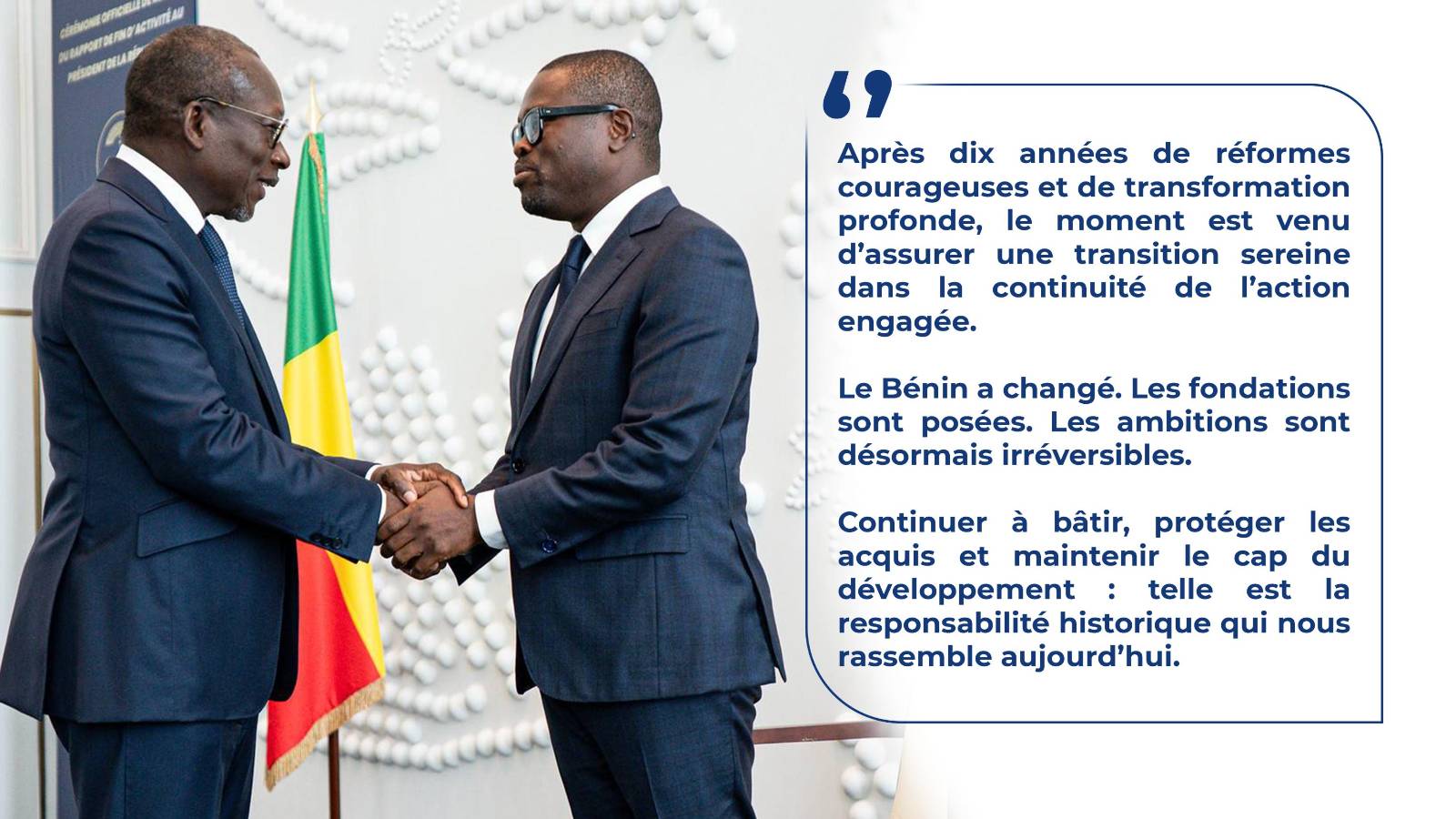 Bénin : l&rsquo;héritage de talon et le défi de wadagni pour l&rsquo;avenir
