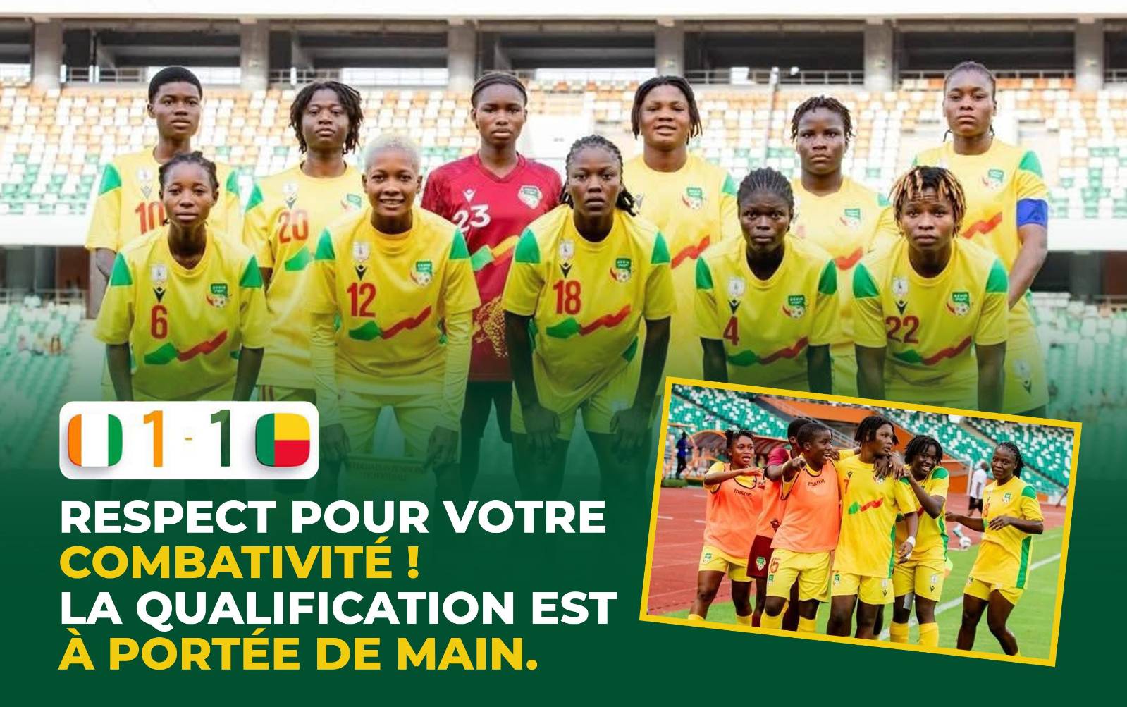 Les amazones u20 du Bénin : un nul qui pèse lourd dans la balance à Abidjan