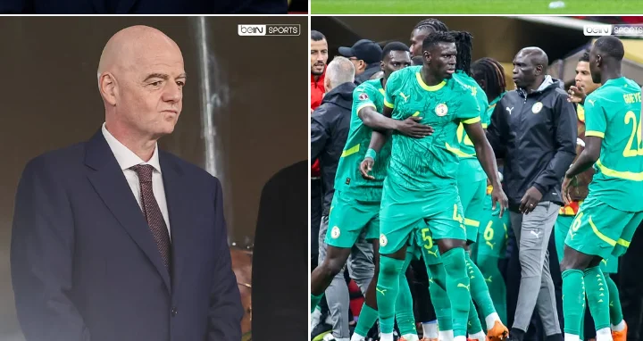 Gianni Infantino, président de la FIFA, lors d'une conférence
