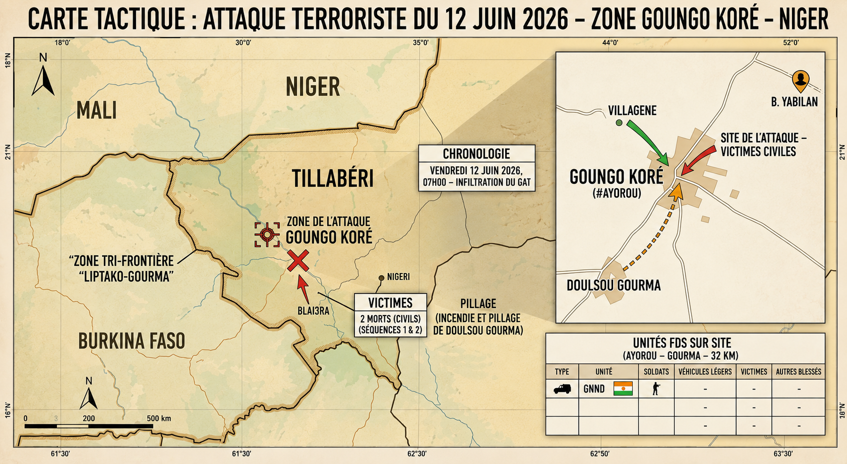 Incursion meurtrière à Ayorou : deux civils tués et un enlèvement signalé