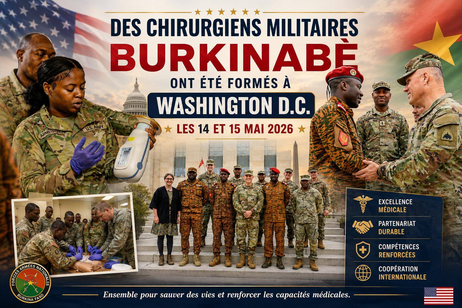 Coopération militaire : le Burkina Faso mise sur les États-Unis pour former ses médecins malgré le discours anti-occidental