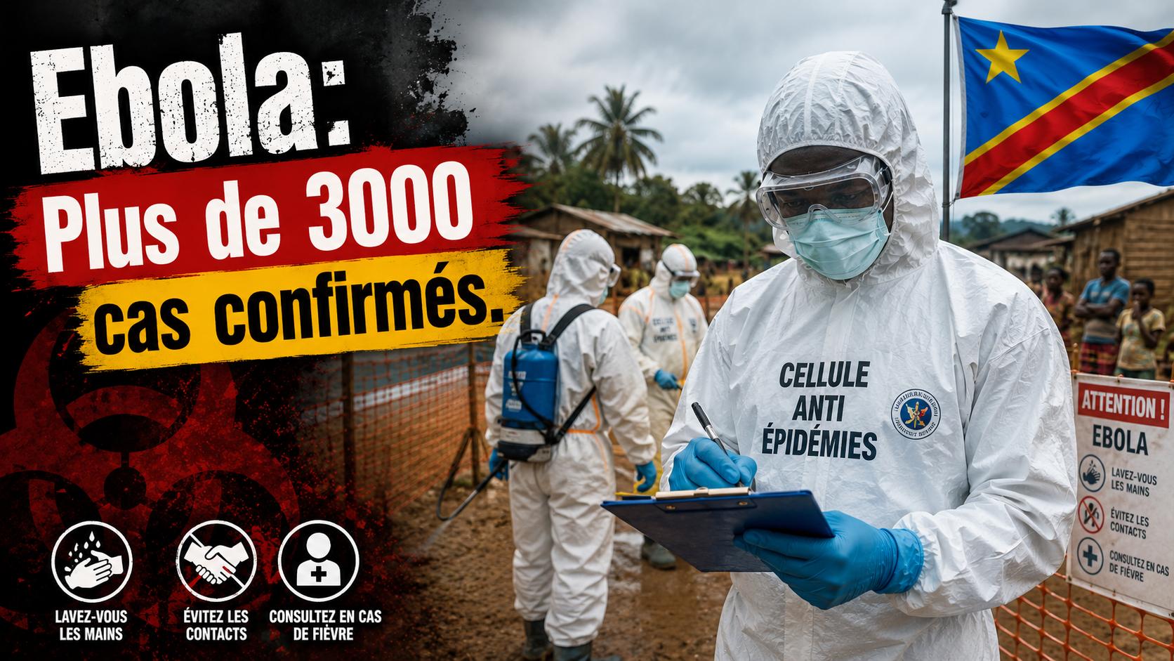 L&rsquo;épidémie d&rsquo;Ebola s&rsquo;intensifie en RDC : plus de 3000 cas recensés