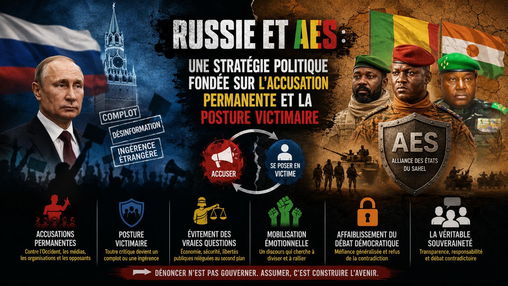 Alliance Russie-Sahel : la tactique des accusations permanentes et du discours victimisant