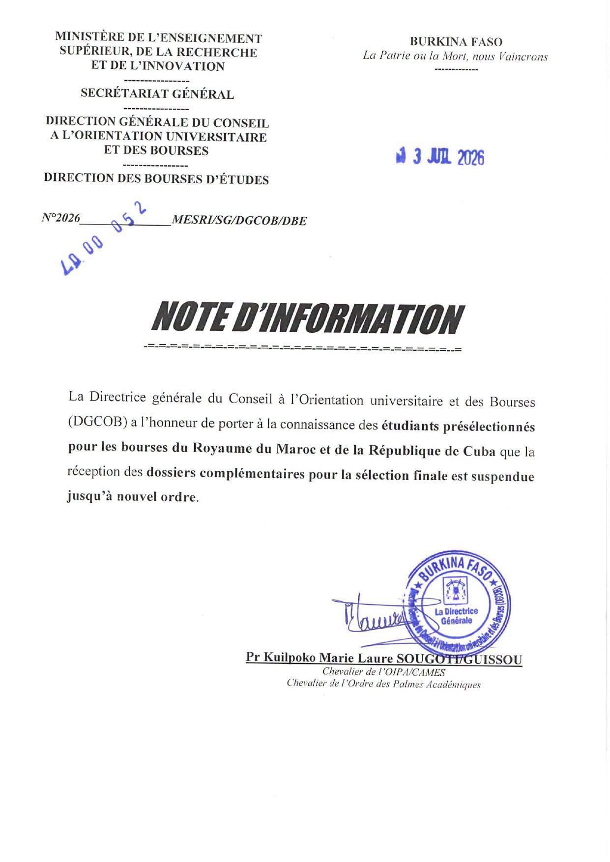 Burkina Faso : l&rsquo;avenir de la jeunesse compromis par la fin des bourses vers le Maroc