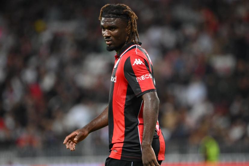 Terem Moffi ne devrait plus porter le maillot niçois. (B. Papon/L'Équipe)