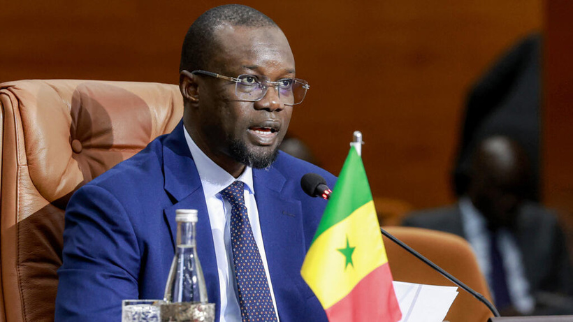 Ousmane Sonko lors d'un discours au Sénégal