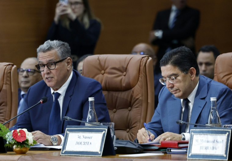 Aziz Akhannouch et Nasser Bourita en réunion avec la délégation française