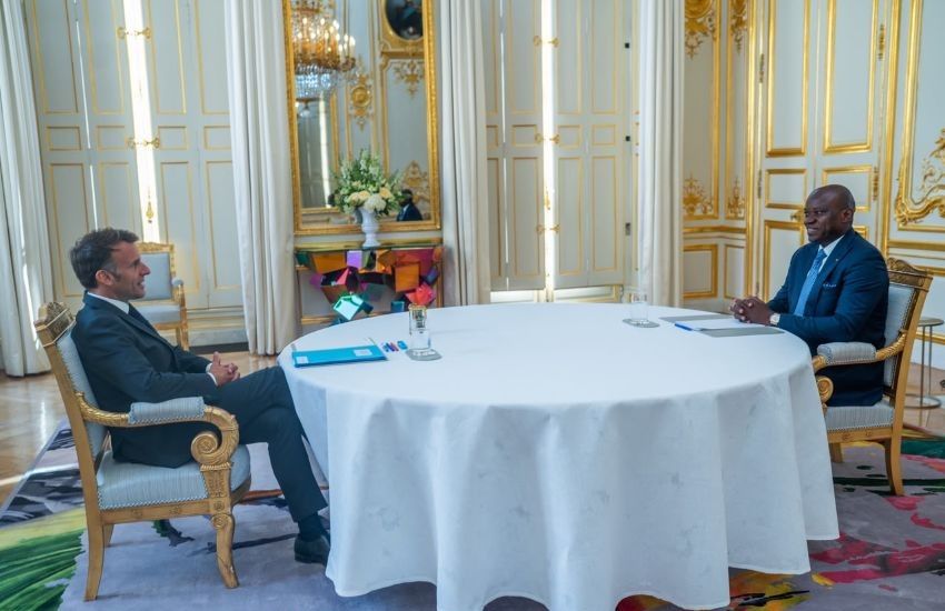 Rencontre entre les présidents Macron et Oligui Nguema à l'Élysée