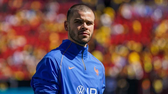 Lucas Chevalier, gardien du Paris Saint-Germain, en action