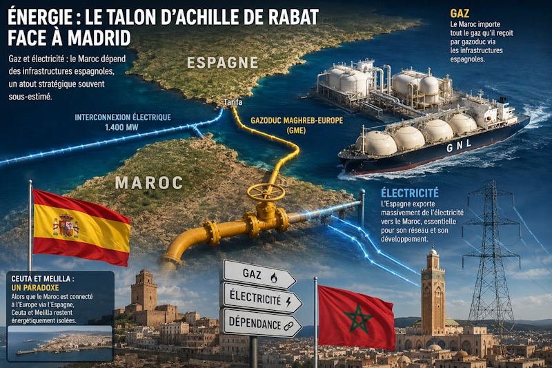 Énergie et géopolitique : le Maroc piégé par sa dépendance à l&rsquo;espagne