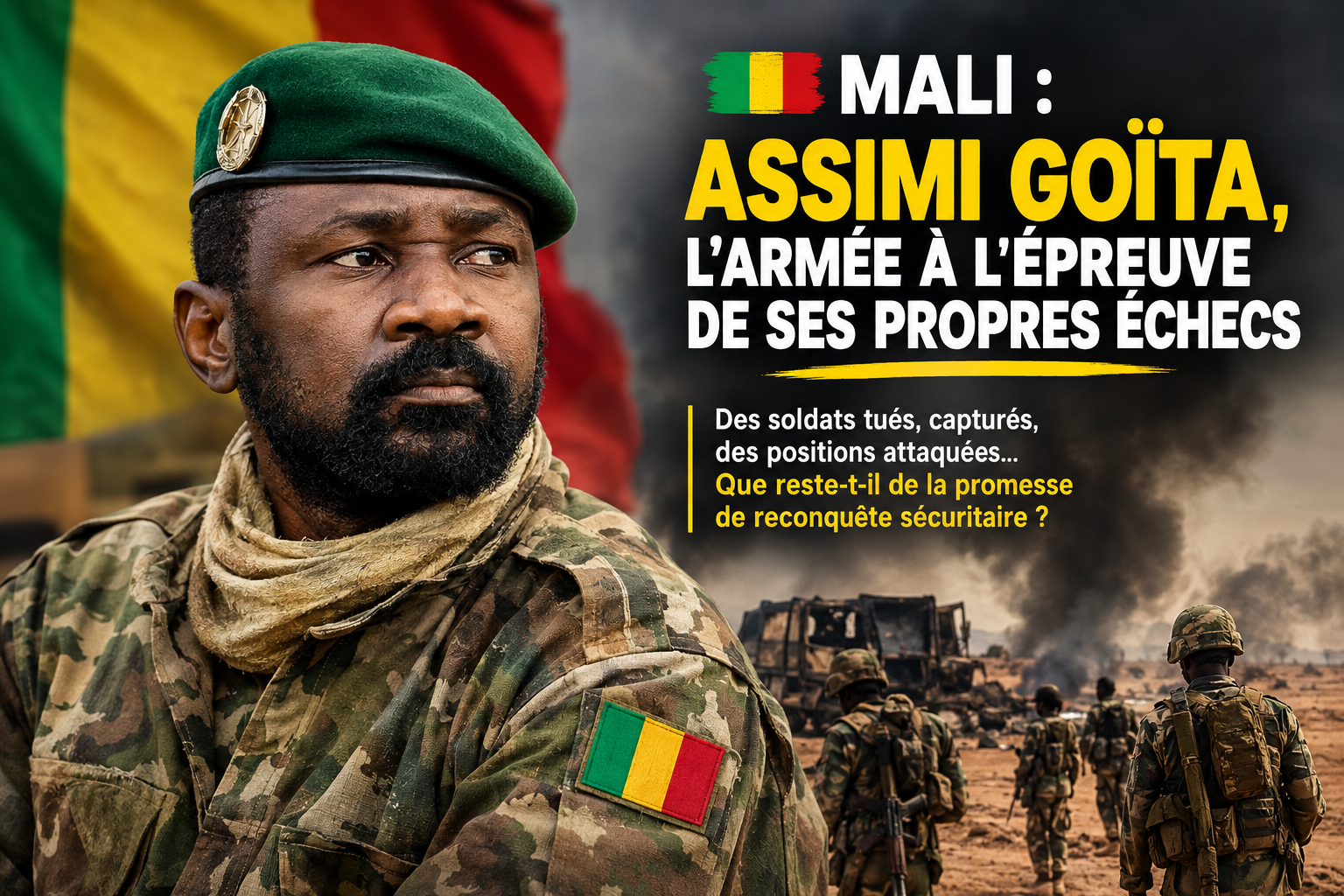 Mali : au-delà des revers, les failles révélées d’un appareil militaire sous Assimi Goïta